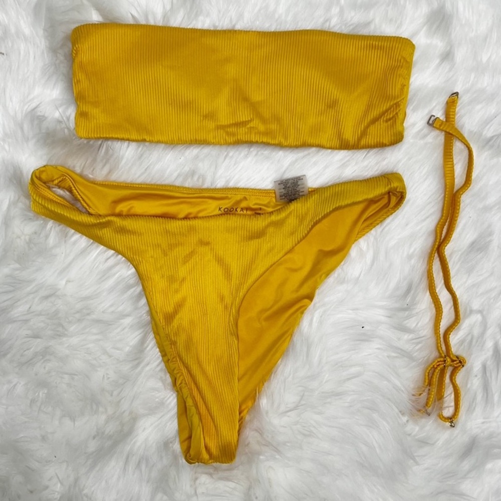 Kookai Swim Ribbed Bikini Set